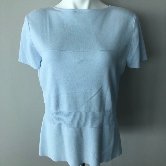 Trio (All 3) Ann Taylor Tops - Pink Lt Blue Navy - Picture 2 of 8